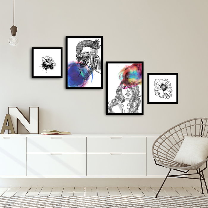 Wallity Cuadro Decorativo 4PSCT-20 de 4 Piezas Multicolor Wallity Cuadro Decorativo 4PSCT-20 de 4 Piezas Multicolor